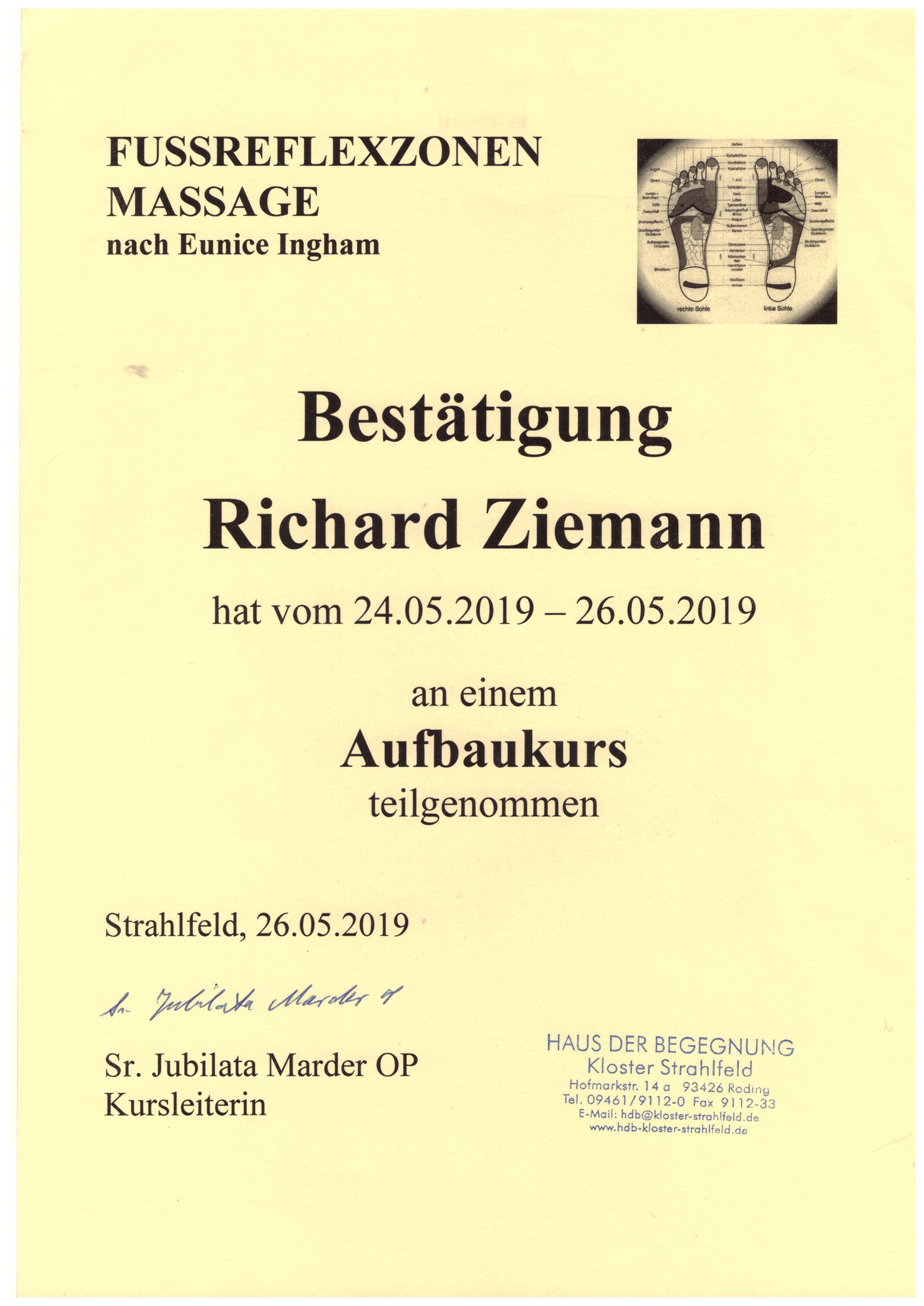 Richard Ziemann - Aufbaukurs Fußreflexzonenmassage